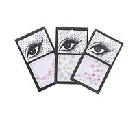 BATHVEVE 3ensembles Bijoux Pour Visage Autocollants Pierres Précieuses Délicates Stickers Yeux Décoratifs Pour Maquillage
