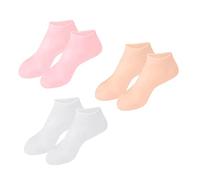BATHVEVE 3paires Chaussettes Hydratantes Anti-fissures Pour Secs Lot Couleur Chair Confort Et Soin Pour Usage Quotidien Et Voyage