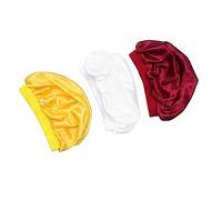 BATHVEVE 3pièces Élastique Pour Garçon Fille Rond Bandeau Large Couvre-chef Pour Soins Capillaires Jaune Blanc Vin Rouge
