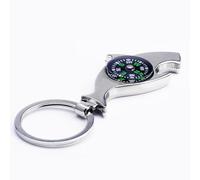 BATHVEVE 3pièces Porte-clés Métal Forme Requin avec Boussole et Décapsuleur Accessoire Pratique pour Clés Cadeau Original pour Hommes et Femmes
