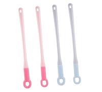 BATHVEVE 4 pièces Brosse de Nettoyage pour Orteils Lot de Brosse Longue pour Épurateur Ergonomique pour Nettoyage des Orteils et Hygiène