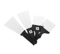 BATHVEVE 4 pièces Peigne Afro Acier Inoxydable pour Coiffure et Démêlage des Cheveux Crépus pour Hommes et