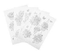 BATHVEVE 4feuilles Stabilisateur de Broderie Soluble à Eau Papier Broderie DIY Facile à Déchirer pour Travaux Manuels Adultes Support Couture pour Vêtements