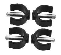 BATHVEVE 4Pièces Accessoires de Béquille Clips de Serrage C Ajustables pour Cannes et Déambulateurs Fixation Pratique et Compatible avec Divers Aides Mobilité