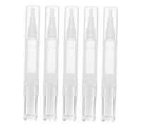 BATHVEVE 5 Pièces Stylo à Huile pour Cuticules Transparent Lot de Stylos Rechargeables pour Vernis à Ongles et Gloss Applicateurs Pratiques pour Huile de Cuticule et Produits Cosmétiques