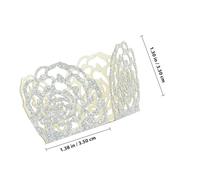 BATHVEVE 50 Caissettes Papier Argentées pour Chocolat Creuse, Compactes et Décoratives, pour Emballage de Bonbons et Présentation de Dessert en Fête