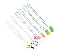 BATHVEVE 6 pièces Collier Hawaïen pour Fête Tropicale Accessoire de Plage Élégant Bijoux Hawaïens pour Événements Été Décoration Colorée et Charmante Parfait pour Offrir Aux Amis Famille