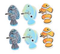 BATHVEVE 6 pièces Crochets Décoratifs Forme de Poisson Tropical de Crochets Adhésifs sans Clou pour Vêtements Écharpes et Petits Objets pour Cuisine Salle de Bain Chambre et Plus