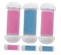 BATHVEVE 6 pièces Têtes de Remplacement pour Dispositif de Broyage Exfoliants Étanches Plastique pour Élimination Callosités Accessoires Ergonomiques pour Outil de Soin des Électrique Rose