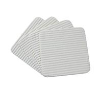 BATHVEVE 8 Pièces Autocollants De Tapis De Sol Antidérapant pour Planchers De Bois Franc Déraper Nattes Poignées Non Coussinets De Tapis Zone Ruban De Tapis Ruban De Moquette Coin Blanche