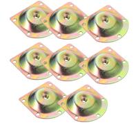 BATHVEVE 8pcs Plaques de Montage Inclinées en Fer pour Pieds de Meubles, Support Solide Plaques de Fixation à 12 Degrés, pour Bancs et Ottomans Style Milieu du Siècle