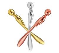 BATHVEVE Applicateur de Visage Multifonctionnel en Alliage de Zinc 3pcs Roulette à Yeux et Cuillère à pour Soin Quotidien et Voyage