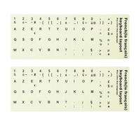 BATHVEVE Autocollants Phosphorescents Protecteurs Stylés et Lumineux Lot de 2pcs en PVC pour Clavier D'ordinateur Portable pour Clavier Français