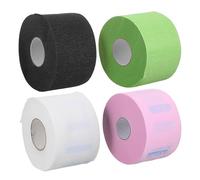 BATHVEVE Bandes Cou Jetables en Papier, 4 Rouleaux, Ramasse Cheveux pour Salon de Coiffure, Protection Pratique pour Barbier et Usage à Domicile