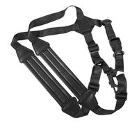 BATHVEVE Bandoulière Réglable en Cuir de Vache et Polyester pour Saxophone Ténor Noir, Confortable et Fiable, Adaptée aux Personnes de 140 à 165cm