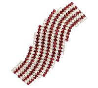 BATHVEVE Barrette à Cheveux en Rouge Pince à Cheveux Éclairante Accessoire Élégant pour Mariage Décoration Chic pour Fêtes