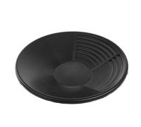 BATHVEVE Batée à Or pour Orpaillage Facile à Utiliser Portable en Plastique Noir avec Trois Riffles Profonds Lors de Prospections en Plein Air et Voyages en Ruisseaux Éloignés