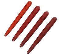 BATHVEVE Bâton de Massage à Pression en Bois Naturel 4 Pièces, Masseur Corporel Léger pour Points de Déclenchement, Stylo D’acupuncture Ergonomique Portable pour Nuque, Dos, Jambes