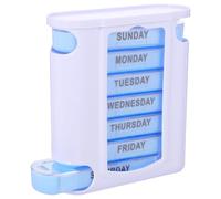 BATHVEVE Boîte de Voyage Pratique en Plastique Blanc avec 4 Compartiments pour Organiser les Remèdes Quotidiens Suppléments pour Chaque Semaine