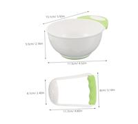 BATHVEVE Bol pour Garçon Fille avec Broyeur Manuel Portable Bol Antidérapant et Stable pour Préparation Rapide Daliments Complémentaires Facile à Nettoyer pour Voyage et Usage Extérieur