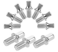 BATHVEVE Boulons de e Tambour 10pcs en Fer Plaqué Argenté, Vis de Fixation du Tambour pour Axe de Pédale, Accessoires pour Percussion et Batterie Destinés aux Batteurs Amateurs
