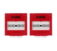 BATHVEVE Bouton Alarme Incendie Manuel Rouge Réarmement Facile, Compatible Système, pour Bureau et Hôtel, Pack 2pcs en Plastique