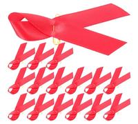 BATHVEVE Broches Ruban Rouge de Prévention Lot de 50 en Polyester Épingle, Symbole Officiel et Décoration pour Sensibilisation au Vih Sida Lors D'activités de Collecte de Fonds