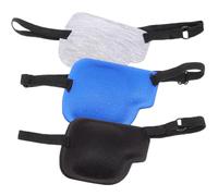 BATHVEVE Cache-œil 3d Réglable pour Amblyopie, Lot de 3 Pièces, Patch Oculaire Portable en Polyester Souple, Léger et Respirant, Quotidien Vision, Usage Adulte et Garçon et Filles