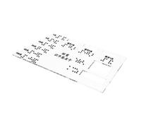 BATHVEVE Carte Identification Monétaire Braille Acrylique Outil Assistance pour Aveugles Lecture Rapide des Dénominations pour Supermarchés et Voyages