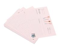 BATHVEVE Cartes de Recettes Beige en Papier Cuisine, 50 Fiches de Notes Alimentaires Compactes, Écriture Lisse, Accessoire Pratique Cuisine et Bureau