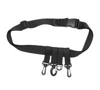 BATHVEVE Ceinture de Wading Réglable en Nylon Noir Légère Porte-équipement de Pêche pour Pêche la Mouche et Accessoires de Canne