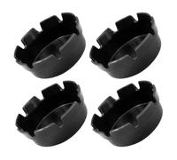 BATHVEVE Cendriers Améliore Le Nettoyage en Plastique Noir Lot de 4 avec 8 Fentes, Design Rond Simple et Élégant, pour Cendrier D'extérieur et Décoration Maison