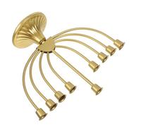 BATHVEVE Chandelier à 7 Branches en Fer Doré pour Hanoukka, Bougeoir Multi-têtes Pratique Créant Une Atmosphère Romantique Votre Espace de Vie