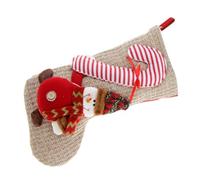 BATHVEVE Chaussette en Tissu Tricoté et Non-tissé de Noël Tricotée Décorative Grosse Capacité et Présent pour Garçon et Filles pour Décoration de Fête de Noël