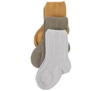 BATHVEVE Chaussettes D'hiver Design -mollet Lot de 3 Paires Chaudes Anti-dérapantes en Coton Peigné pour Bébé et Tout-petit pour Printemps et Automne