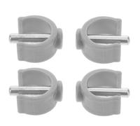 BATHVEVE Clip en C pour Béquille et Déambulateur, Lot de 4 Pièces en Plastique Gris Compatible Tube Ø22mm, Goupille de Fixation 25mm, Accessoires de Rechange Antidérapants pour Cannes