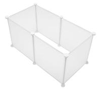 BATHVEVE Clôture D'isolement pour Animaux de Compagnie Simple Style en Résine Blanche, Cage à Hamster et Lapin, 1 Set pour Jeux en Intérieur