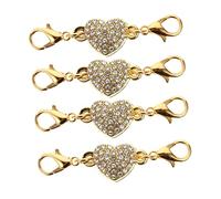 BATHVEVE Connecteur de Bijoux en Alliage Or 4pcs, Collier à Chaîne Simple à Installer et Désassembler, pour Décoration DIY et Réparation de Bracelets et Chevilles