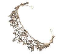 BATHVEVE Couronne De Mariée Noire Vintage Taille Unique Couronne Ornée De Pierres Précieuses Pour Femme Cérémonie Mariage Bal De Promo Accessoire De Coiffure Élégante