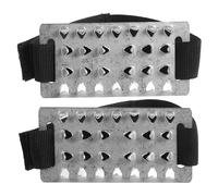 BATHVEVE Crampons à Chaussures Antidérapants 26 Dents en Acier Inoxydable Sangles, 2pcs, Grip pour Randonnée, Chasse et Pêche sur Neige et Glace