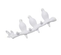 BATHVEVE Crochet Décoratif D'oiseaux Nordiques Blanc en Abs, Facile à Nettoyer, pour Suspendre Écharpes et Petits Objets la Salle à Manger Maison