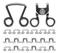 BATHVEVE Crochets Métalliques Argentés Fermetures Invisibles Efficaces et Faciles à Utiliser pour Couture Lot de 10 pour de Couture de Robes et Corsets