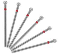 BATHVEVE Ensemble de Perceuse à Ongles 6 Embouts Diamantés Sphériques 3 MM pour Ponceuse Électrique, Outils à Clous pour Usage Domestique, Polissage et Nettoyage des Cuticules