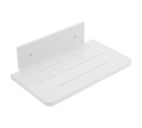 BATHVEVE Étagère de Rangement Murale Support Adhésif Résistant en ABS Blanche et Design Contemporain Arrondis, pour Organiser Vos Accessoires pour Salle de Bain