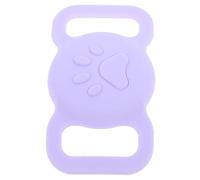 BATHVEVE Étui de Protection Silicone pour Traceur Localisateur, Accessoire de Protection Anti-Perte, Taille Moyenne, Couleur Lavande Claire, pour Collier de Chat, Usage Quotidien Animaux