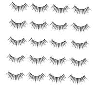 BATHVEVE Faux Cils Naturels 10 Paires Taille Courte Croisillons Durs Effet Dense Pour Femmes Et Filles Usage Quotidien Fêtes Pack Extensions