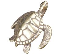 BATHVEVE Figurine de Tortue de Tortue Dorée Vintage en Laiton Finition Délicate et Sculpture Artisanale pour Décoration de Bureau ou Étagère