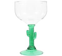 BATHVEVE Gobelet Cactus Élégant en Verre 400ml Finition Soignée et Design Créatif Chic Maison et Fêtes Entre Amis Réutilisable