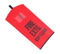 BATHVEVE Housse de Protection pour Extincteur Extérieur Étanche et Antigel, Tissu Rouge, Fenêtre Transparente, Accès Rapide, pour Entrepôt et Hiver
