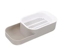 BATHVEVE Jardinière à Herbe à Chat Hydroponique sans Terre Fonction Pratique Double Couche Matériaux Solide Taille Compacte Intérieur pour Animaux De Compagnie